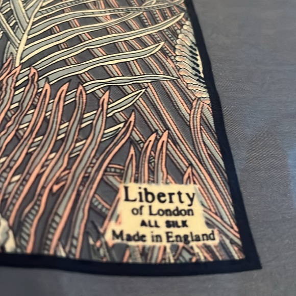 Vintage - Liberty of London Silk Peacock Scarf - Picture 2 of 5